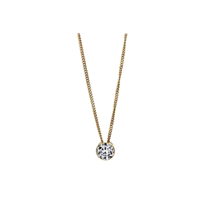 Solitär Collier Kette aus 585 Gold Gelbgold mit Brillant 0,50 Ct. Zarge L: 43cm Solitär Collier Kette aus 585 Gold Gelbgold mit Brillant 0,50 Ct. Zarge L: 43cm