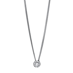 Solitär Collier Kette aus 750 Gold Weißgold mit Brillant 0,15 Ct. Zarge L: 43cm