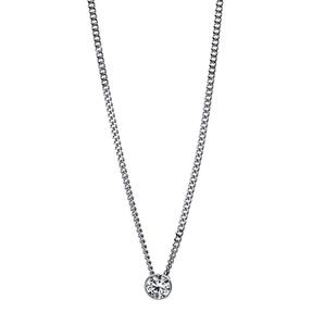 Solitär Collier Kette aus 585 Gold Weißgold mit Brillant 0,10 Ct. Zarge L: 43cm Solitär Collier Kette aus 585 Gold Weißgold mit Brillant 0,10 Ct. Zarge L: 43cm