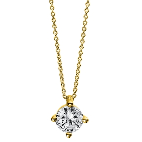 Solitär Collier Kette 585 Gold Gelbgold Brillant 1,00 Ct. 4er-Krappe S: 0,9mm Solitär Collier Kette 585 Gold Gelbgold Brillant 1,00 Ct. 4er-Krappe S: 0,9mm