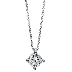 Solitär Collier Kette 585 Gold Weißgold Brillant 1,00 Ct. 4er-Krappe S: 0,9mm Solitär Collier Kette 585 Gold Weißgold Brillant 1,00 Ct. 4er-Krappe S: 0,9mm