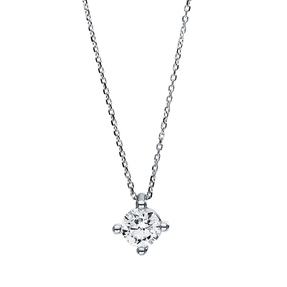 Solitär Collier Kette aus 950 Platin mit Brillant 0,70 Ct. 4er-Krappe L: 42cm Solitär Collier Kette aus 950 Platin mit Brillant 0,70 Ct. 4er-Krappe L: 42cm