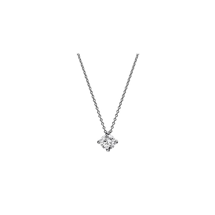 Solitär Collier aus 750 Weißgold mit Brillant 0.70 Ct