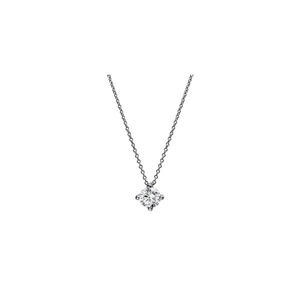 Solitär Collier aus 750 Weißgold mit Brillant 0.70 Ct