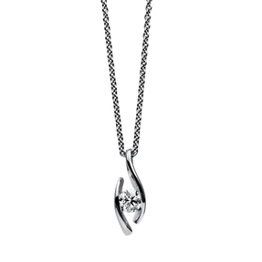 Solitär Collier Kette Anhänger Auge 950 Platin Brillant 0,25 Ct. L: 45cm Solitär Collier Kette Anhänger Auge 950 Platin Brillant 0,25 Ct. L: 45cm