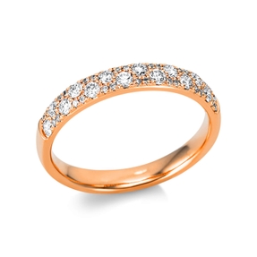 Ring aus 750 Gold Rotgold 42 Brillanten 0,44ct TW-SI B:3mm