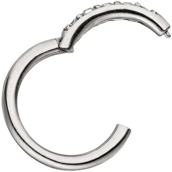 Segmentring Edelstahl mit Swarovski-Elements