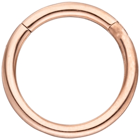 Segmentring aus Edelstahl rotgold farben Klick-System Scharnier außen 10,5 mm