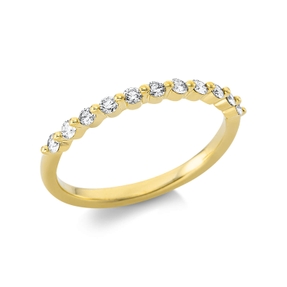 Ring aus 750 Gold Gelbgold 11 Brillanten 0,26ct TW-SI B:1,8mm