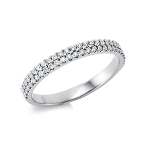 Ring aus 750 Gold Weißgold 52 Brillanten 0,25ct TW-SI B:2,5mm