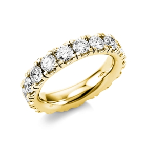 Memoire Ring aus 750 Gold Gelbgold 18 Brillanten 3,28ct TW-SI B:4,7mm