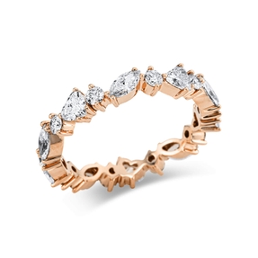 Ring aus 750 Gold Rotgold 20 Diamanten 1,76ct B:3,8mm