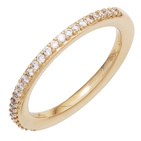 Ring Damenring mit 26 Diamanten Brillanten 585 Gold Gelbgold schlicht & edel