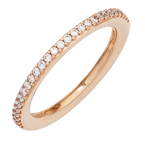 Ring Damenring mit 26 Diamanten Brillanten 585 Gold Rotgold schlicht & edel Ring Damenring mit 26 Diamanten Brillanten 585 Gold Rotgold schlicht & edel