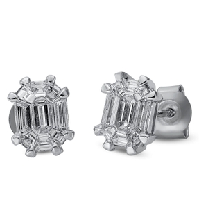 Ohrstecker Ohrstecker aus 750 Weißgold 18 Diamanten Fanatsy-Schliff 0,61ct TW-SI
