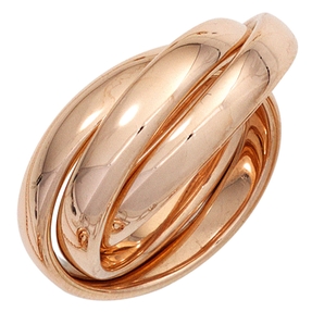 3-er Ring Damenring Dreierring aus 585 Gold Rotgold Goldring Fingerring