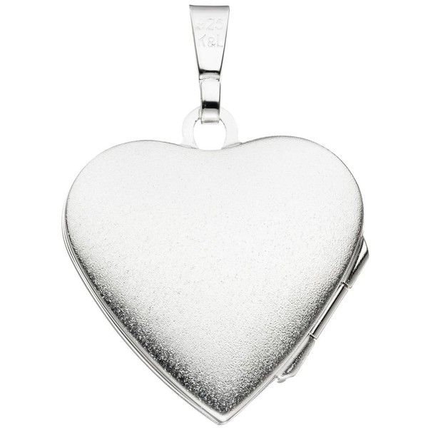 Herz Medaillon aus 925 Silber für 2 Fotos