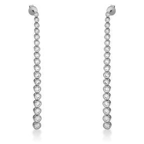 Ohrschmuck Ohrhänger aus 750 Weißgold 36 Diamanten 2,4ct W-SI 63x4,1mm