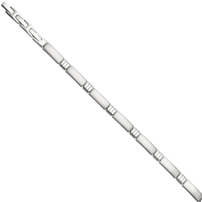 Armband Armschmuck aus Edelstahl teilmattiert 21cm auf 19,5 & 18cm kürzbar