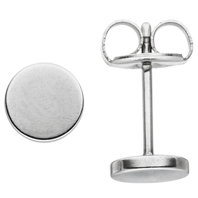 Paar Ohrstecker 6mm Ohrringe Studs Ohrschmuck aus Edelstahl rund flach Unisex