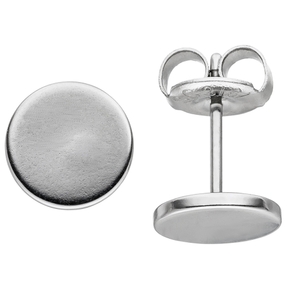 Paar Ohrstecker 8mm Ohrringe Studs Ohrschmuck aus Edelstahl rund flach Unisex Paar Ohrstecker 8mm Ohrringe Studs Ohrschmuck aus Edelstahl rund flach Unisex