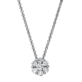 Collier aus 750 Weißgold 6 Brillanten 0,39ct TW-SI 1 Brillant 0,14ct TW-SI L:42cm Collier aus 750 Weißgold 6 Brillanten 0,39ct TW-SI 1 Brillant 0,14ct TW-SI L:42cm