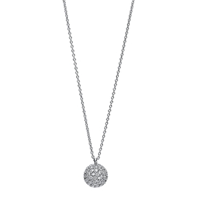Pavé Collier aus 750 Gold Weißgold 63 Brillanten 0,62ct TW-SI L:42cm