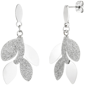 Paar Ohrhänger Hängerstecker Ohrringe Ohrschmuck Blätter glitzernd Edelstahl Paar Ohrhänger Hängerstecker Ohrringe Ohrschmuck Blätter glitzernd Edelstahl