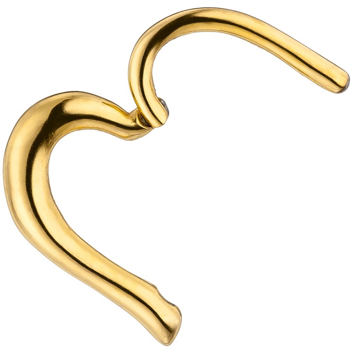 Segmentring Herz klappbar Edelstahl in Gelbgold-Farbe
