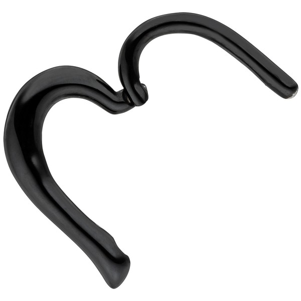 Segmentring Herz klappbar Edelstahl schwarz lackiert
