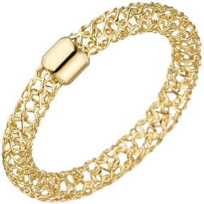 Ring Damenring 3,2x3mm aus 750 Gold Gelbgold Goldring mit Muster geflochten Ring Damenring 3,2x3mm aus 750 Gold Gelbgold Goldring mit Muster geflochten