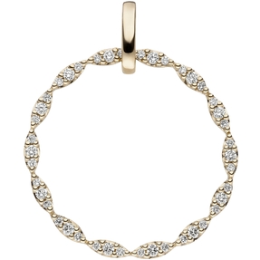 Anhänger Kreis mit 42 Diamanten Brillanten rund 585 Gold Gelbgold Goldanhänger Anhänger Kreis mit 42 Diamanten Brillanten rund 585 Gold Gelbgold Goldanhänger
