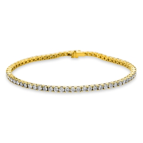 Armband aus 750 Gold gelb/weiß 67 Brillanten 3,69ct TW-SI B:2,2mm L:17,8cm