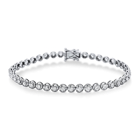 Armband aus 750 Weißgold 42 Brillanten 2,04ct TW-SI B:3,9mm L:17,8cm