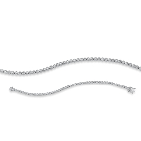 Armband aus 750 Gold Weißgold 50 Brillanten 1,5ct TW-SI B:3,4mm L:18cm Zarge