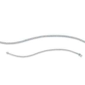 Armband aus 750 Gold Weißgold 89 Brillanten 1ct TW-SI B:1,8mm L:18cm 4er-Krappe