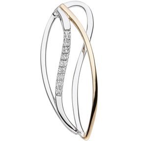 Anhänger mit weißen Zirkonia 333 Gold Weißgold Gelbgold Goldanhänger für Damen