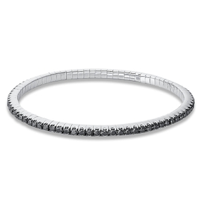 Armband Flex-Band aus 750 Weißgold 81 Brillanten 2,09ct schwarz B:3,1mm L:16,5cm