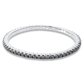 Armband Flex-Band 750 Weißgold rhodiniert 60 Brillanten 4,71ct schwarz L:16,5cm