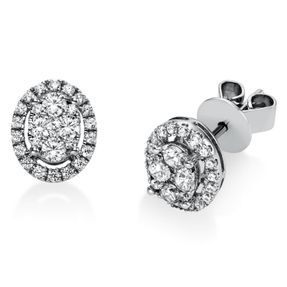 Ohrstecker Oval aus 950 Platin 8 Brillanten 0,3ct TW-SI 48 Brillanten 0,2ct TW-SI Ohrstecker Oval aus 950 Platin 8 Brillanten 0,3ct TW-SI 48 Brillanten 0,2ct TW-SI