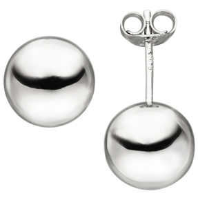 Ohrstecker Kugel 10mm 925 Sterling Silber Ohrringe Ohrschmuck schlicht glänzend