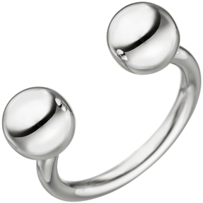 Damenring Ring Kugelring offener Silberring 8mm Kugel 925 Sterling-Silber Damenring Ring Kugelring offener Silberring 8mm Kugel 925 Sterling-Silber