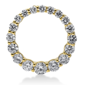 Anhänger Kreis aus 750 Gold Gelbgold 18 Brillanten 0,45ct TW-SI Ø13mm