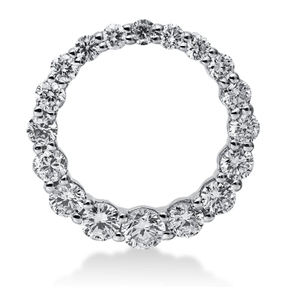 Anhänger Kreis aus 750 Gold Weißgold 18 Brillanten 0,45ct TW-SI Ø13mm
