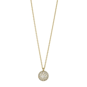 Pavé Collier aus 750 Gold Gelbgold 48 Brillanten 0,21ct TW-SI L:42cm