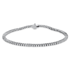 Armband aus 750 Gold Weißgold 88 Diamanten 2,3ct TW-SI B:2mm L:18cm 4er-Krappe Armband aus 750 Gold Weißgold 88 Diamanten 2,3ct TW-SI B:2mm L:18cm 4er-Krappe