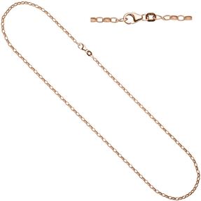 2,4mm Rundankerkette Halskette Halsschmuck aus 925 Silber Rotgold vergoldet 70cm