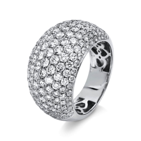 Pavé Ring breit aus 750 Weißgold 167 Brillanten 3,21ct TW-VSI B:13,5mm