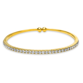 Armreif aus 750 Gold Gelbgold 33 Brillanten 2,04ct TW-VSI 48x56mm