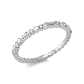 Ring aus 750 Gold Weißgold 9 Brillanten 0,18ct TW-SI B:1,7mm